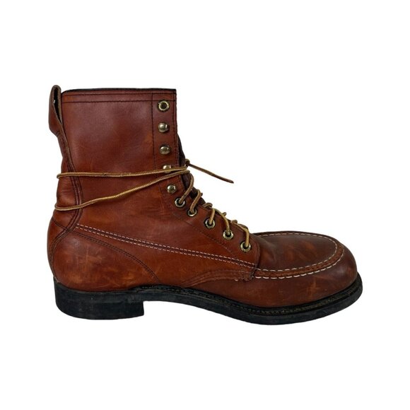 Field Stream Mason Vibram Leather Boots Size 10 B Brown Lace Up USA COMBAT main image 12